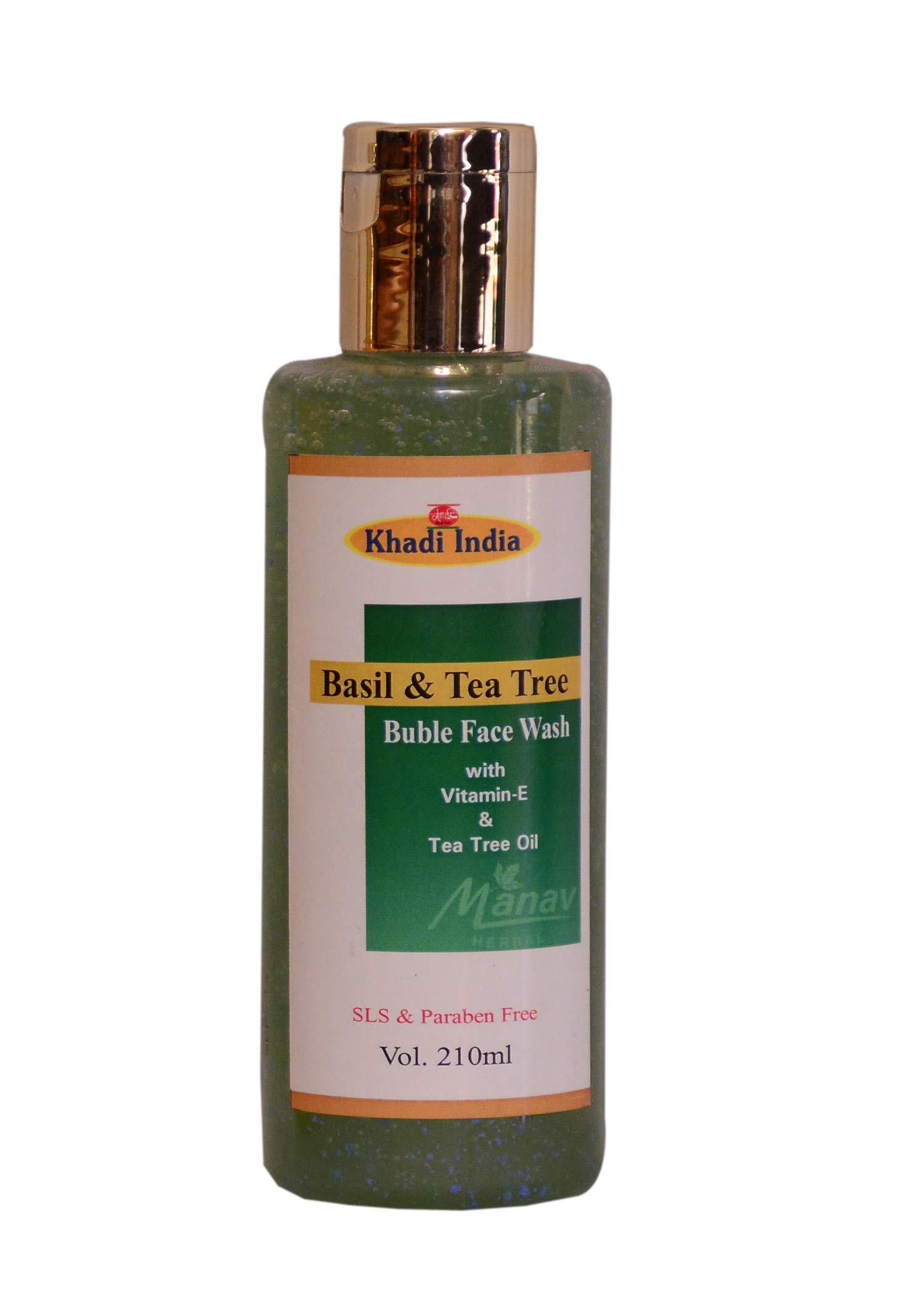 Natural Herbal Basil & Tea Tree Face Wash for Acne & Oily Skin - Gentle Cleanser for Daily Skincare Routine