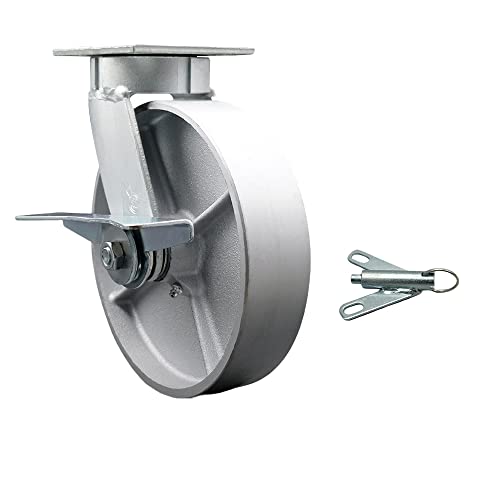 Swivel - Brake & Bolt on Swivel Lock - Silver