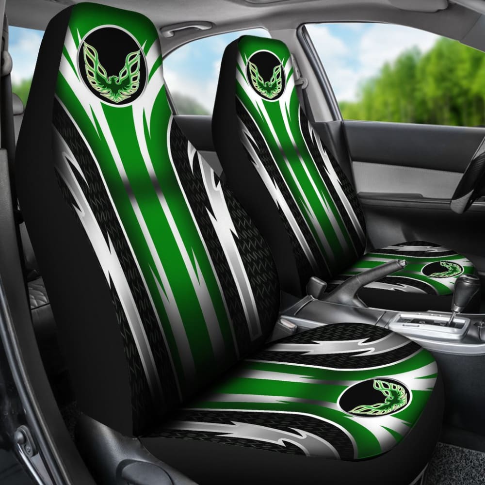 Premium 2-Piece Front Pontiac Firebird Seat Covers - Vibrant Green (Part# 144627) | Custom Fit for 1993-2002 Models | Perfect for Car Restoration & Interior Protection