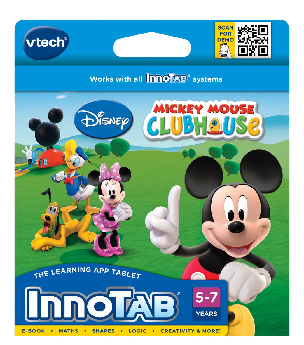 VTech InnoTab Educational Learning Software - Mickey Mouse Clubhouse Games for Kids | Interactive Tablet Games for Preschool & Kindergarten Learning | Perfect for Home & Classroom Use