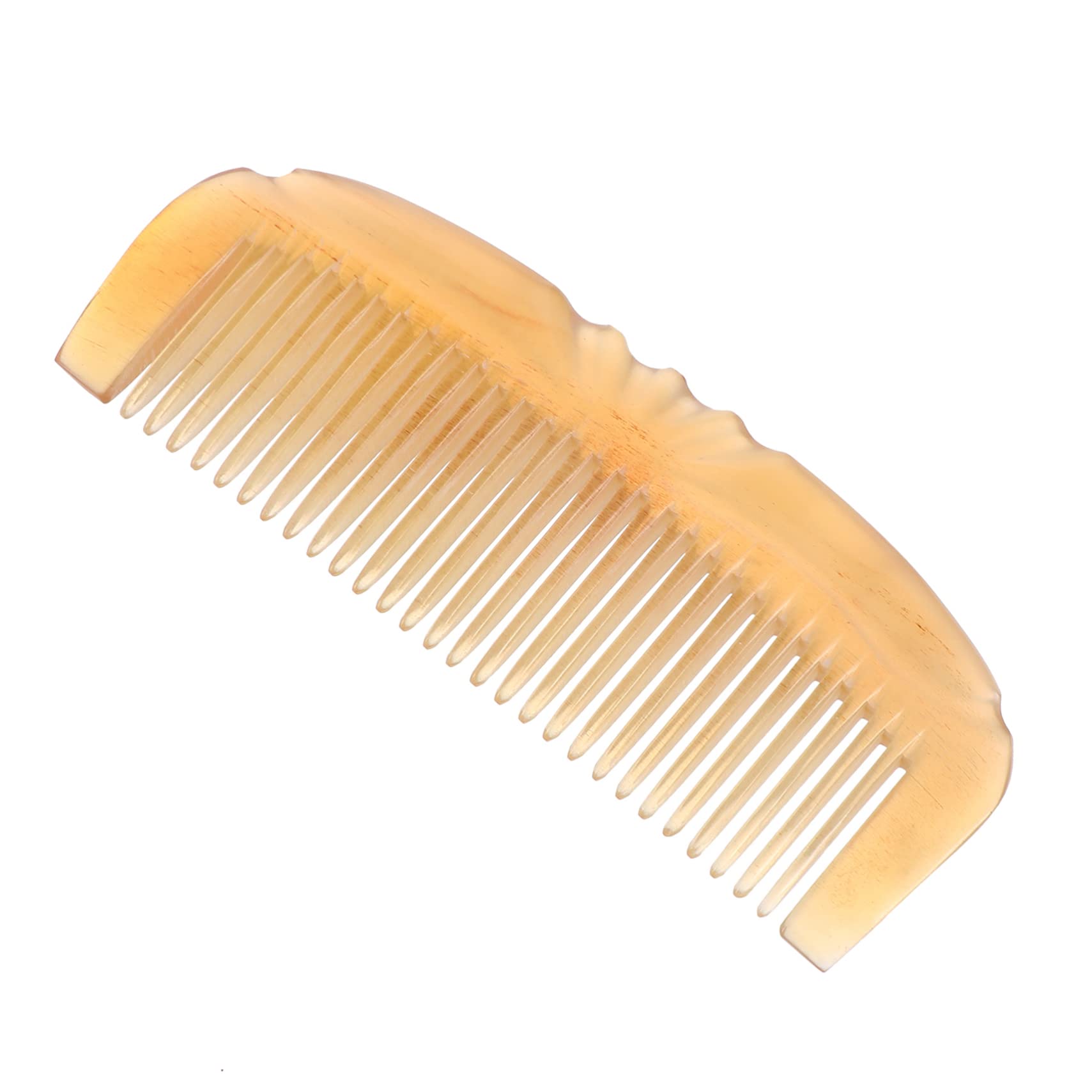 Premium Horn Comb for Men & Women – Natural Styling Comb for Curly Hair, Salon Quality Hair Brush with Massaging Tips – Perfect for Daily Grooming, Travel & Professional Styling
