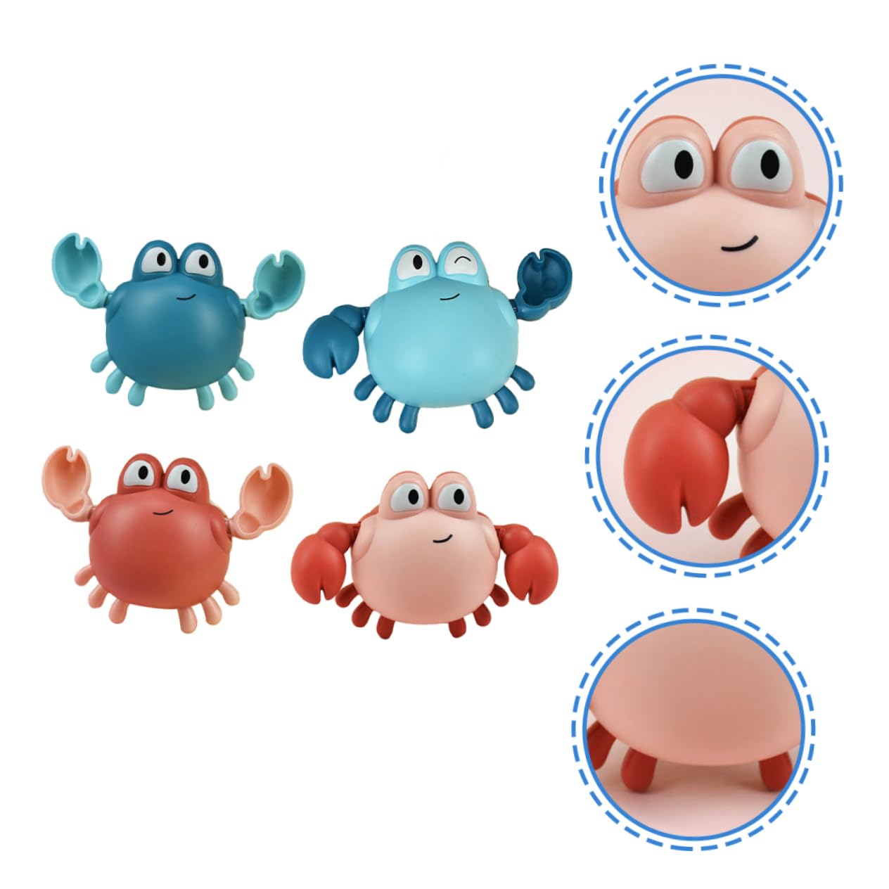 VICASKY 4-Piece Wind-Up Bath Toy Set - Cute Animal Swimming Toys for Kids, Fun Bathtub Time with Floating Duck Frog Turtle - Perfect Toddler Bath Time Gifts & Sensory Play for Baby Boy Girl