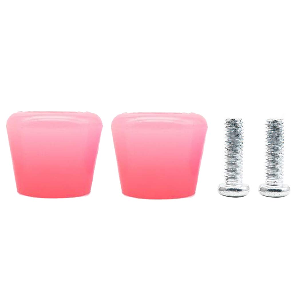 Premium 2PCS Inline Roller Skate Brake Blocks - Replacement Stopper for Inline Skates Wheels Accessories (Jelly Pink) | Durable Braking System for Outdoor & Indoor Roller Skating, Fitness & Recreation