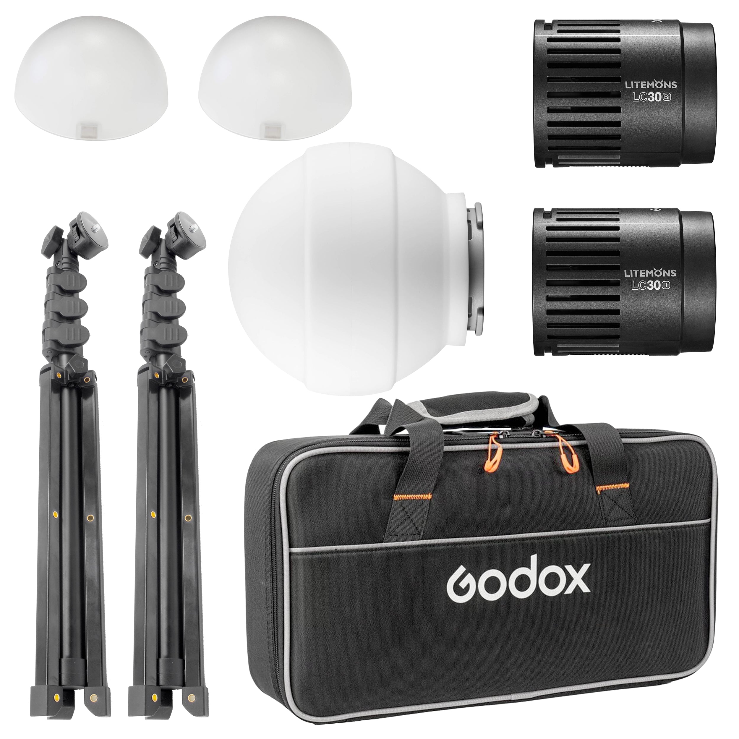 LC30BI LED Lighting Table Top Twin Kit - Dimmable Studio Lights for Photography, YouTube Videos & Live Streaming - Perfect for Home Office, Gaming Setup & Content Creation