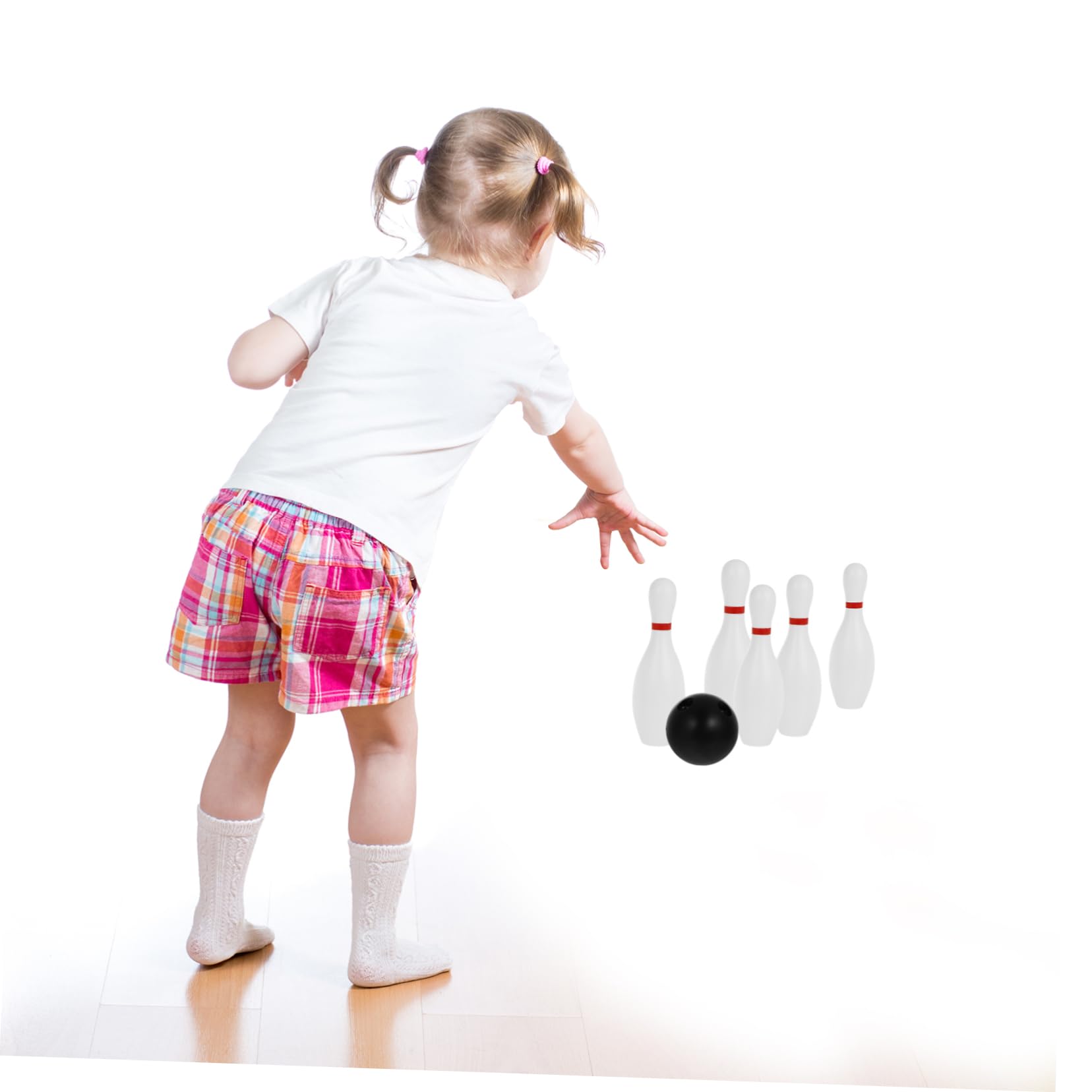 Kisangel Mini Bowling Game Set for Kids - 10 Pins & 2 Balls, Outdoor Sports Toys for Backyard Fun, Family Game Night & Birthday Parties