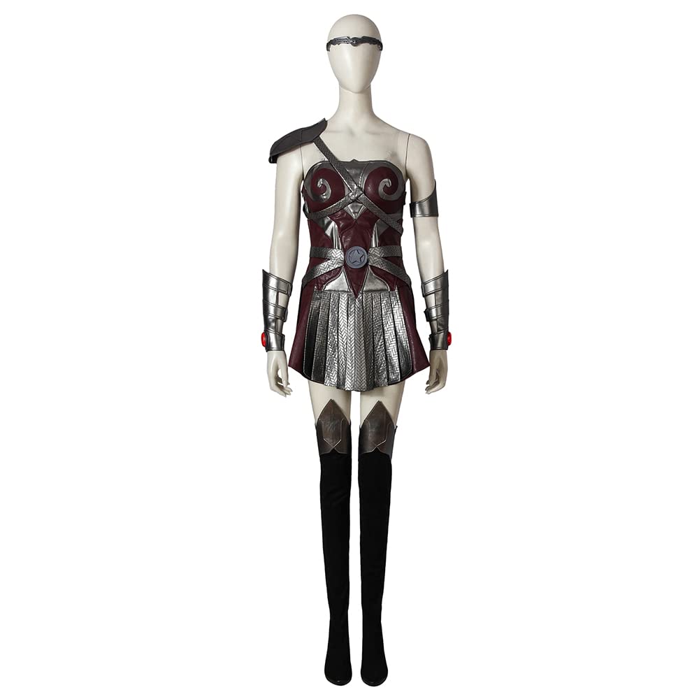 JMCOS Women's Queen Maeve Cosplay Costume Dress - Halloween Party Outfit, TV Show Inspired Cosplay, Perfect for Comic Con & Themed Events