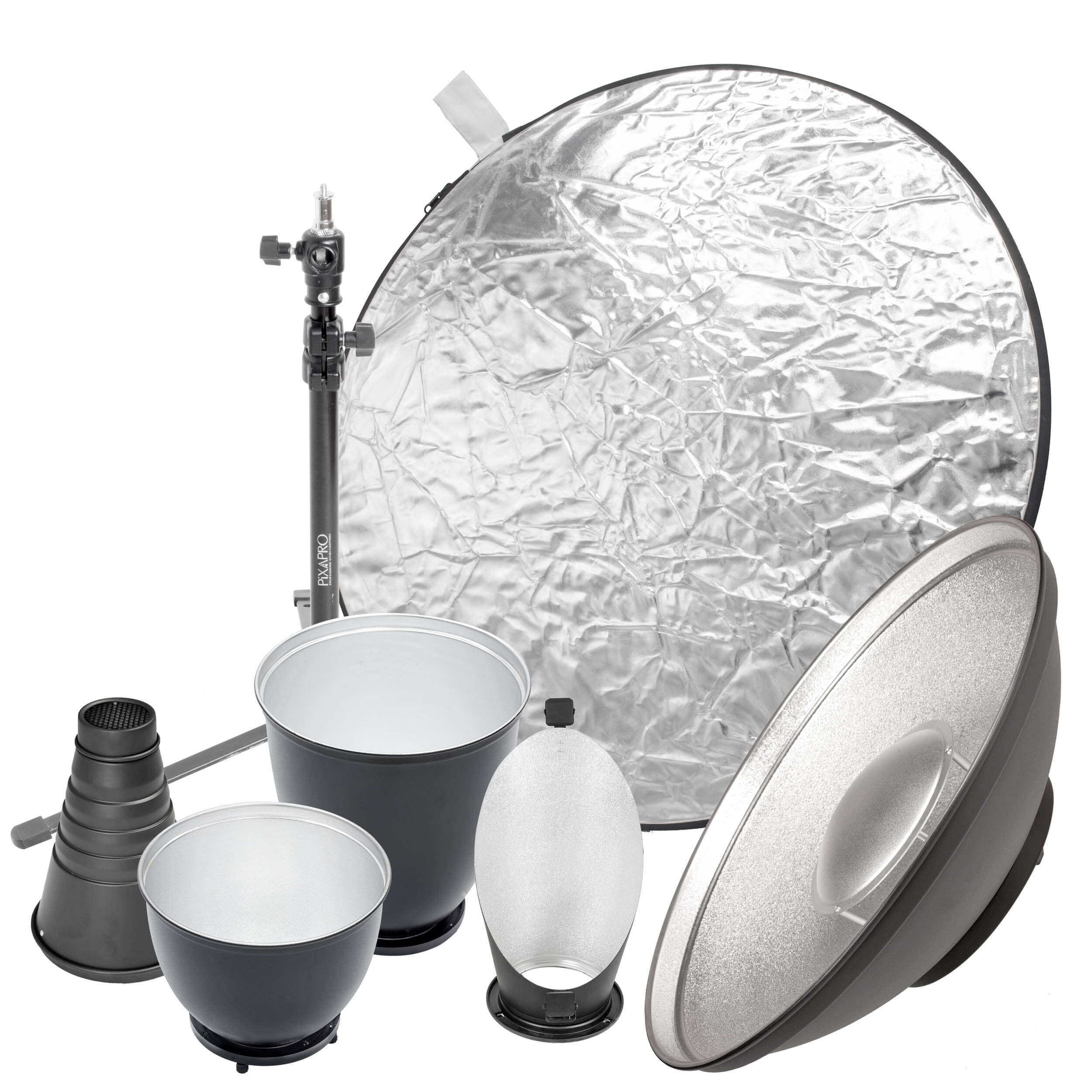Professional Studio Beauty Dish Modifier Kit - Photography Lighting Accessory for Portraits, Fashion & Product Shoots - Perfect for Home Studios & Professional Photography