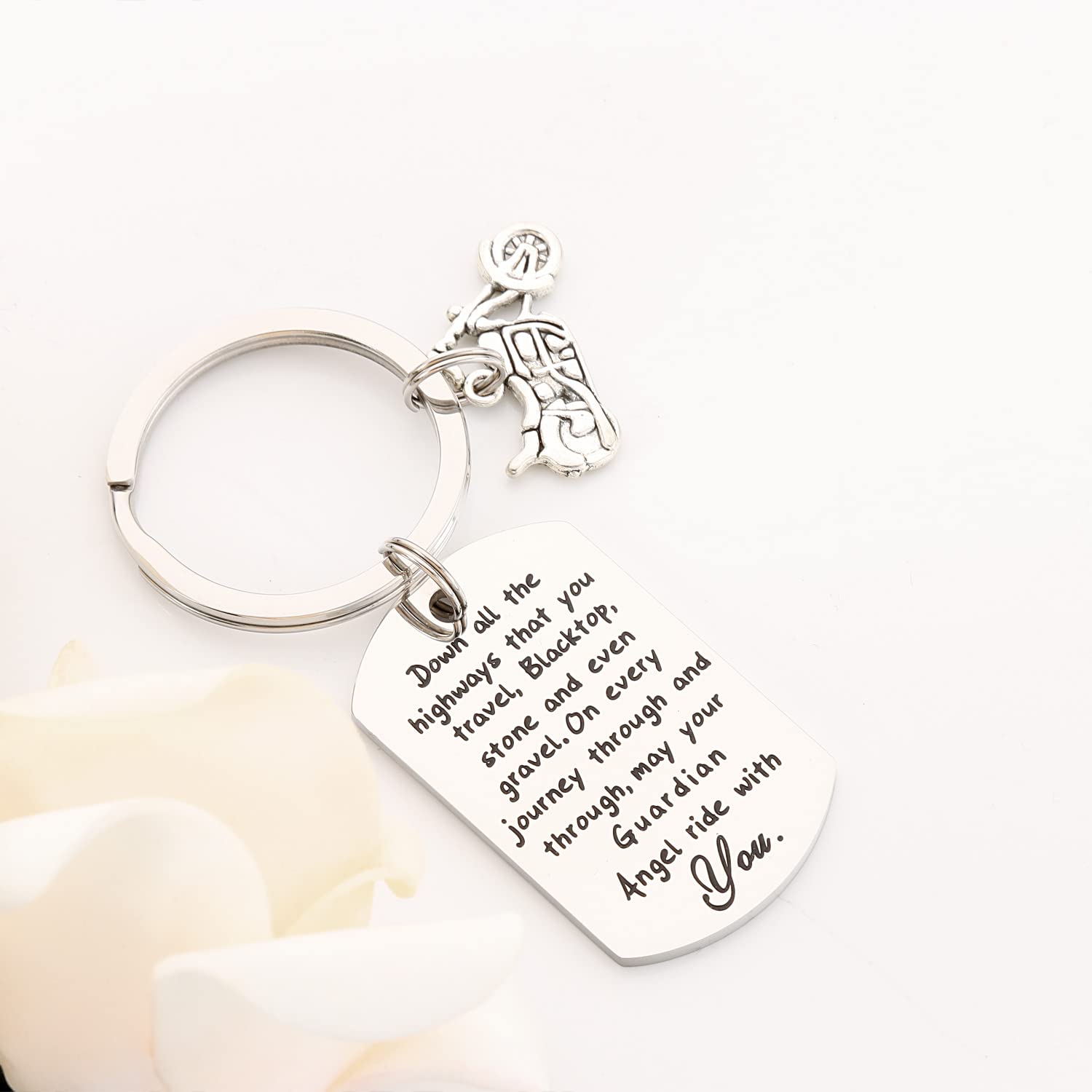 Motorcycle Keychain for Men - Durable Biker Key Ring with Safety Hook, Ideal Gift for Riders - Perfect for Motorcycle Keys, Keyrings & Everyday Carry