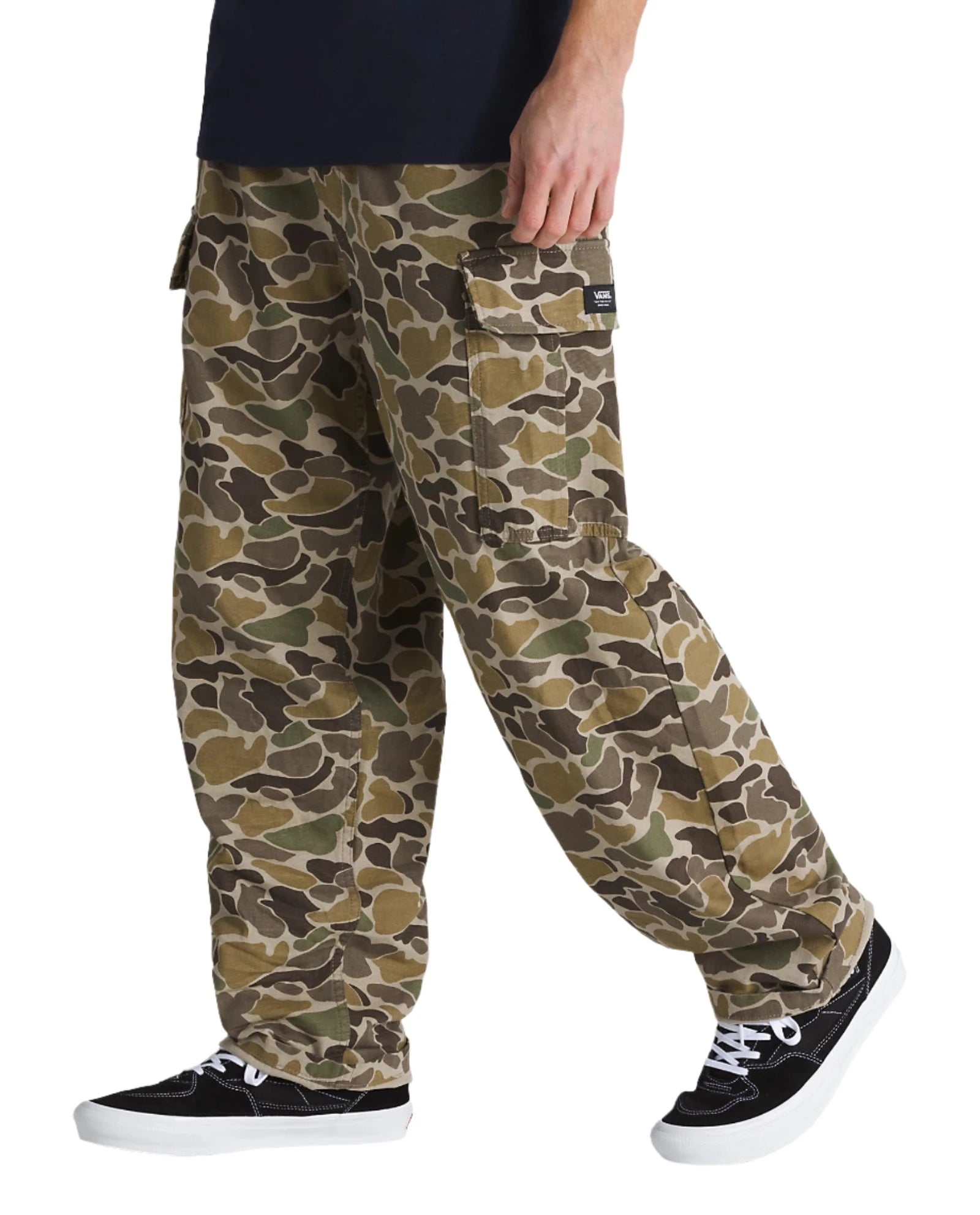 VANS Range Cargo Baggy Tapered Elastic Pants with Bungee Cord - Comfortable Streetwear Joggers for Men | Perfect for Urban Fashion, Casual Outfits & Outdoor Activities