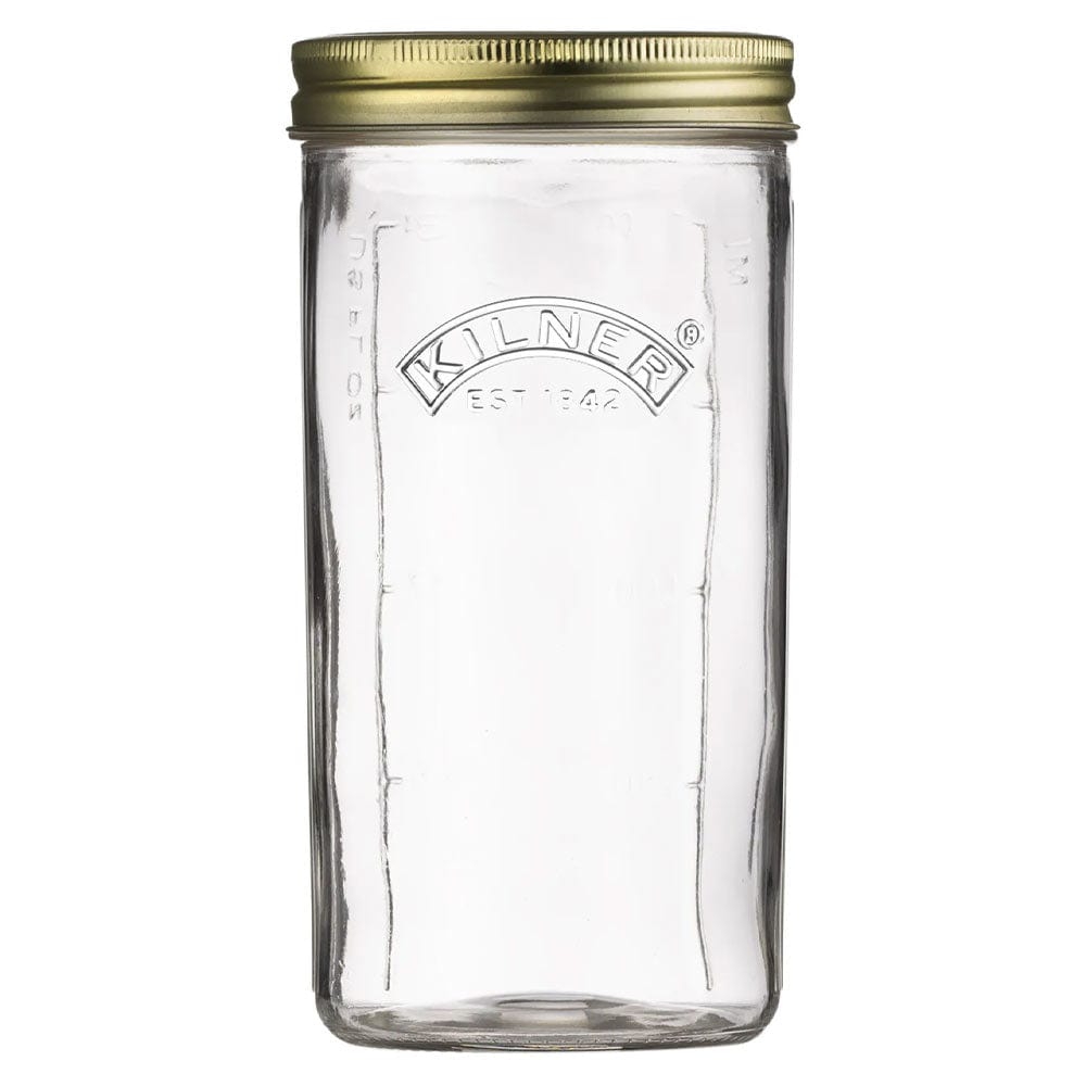 Kilner Wide Mouth 1 Liter Glass Preserve Jar with Airtight Lid - Perfect for Canning, Pickling, Jam Making & Food Storage