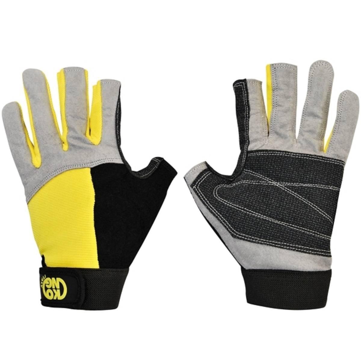 Kong Alex Gloves - Heavy Duty Work Gloves for Men, XL Size, Grey/Black/Yellow - Ideal for Construction, Landscaping & Outdoor Activities