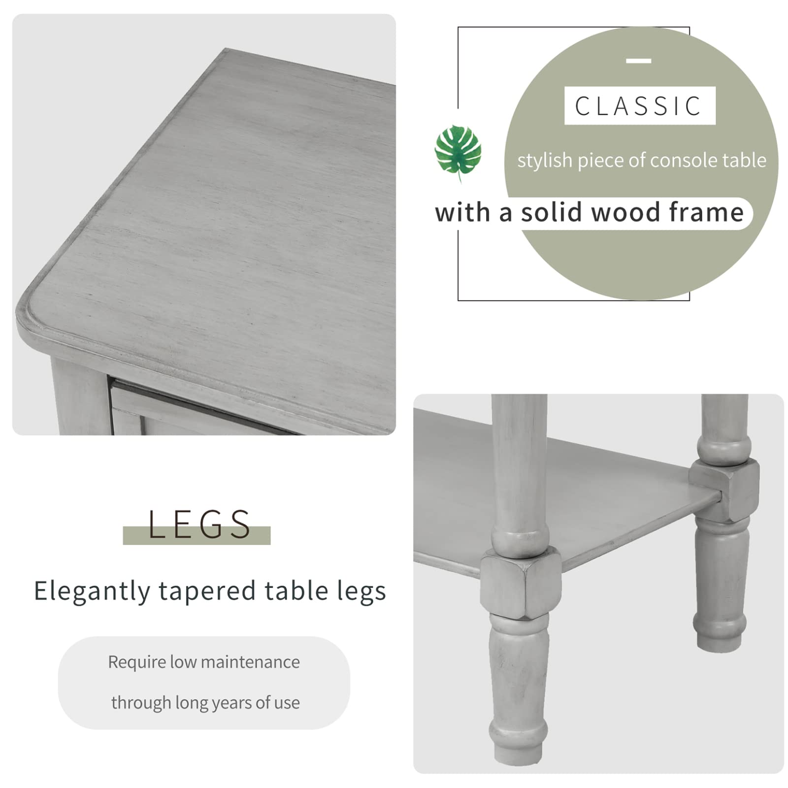 Modern Console Table Slim Sofa Table - 31