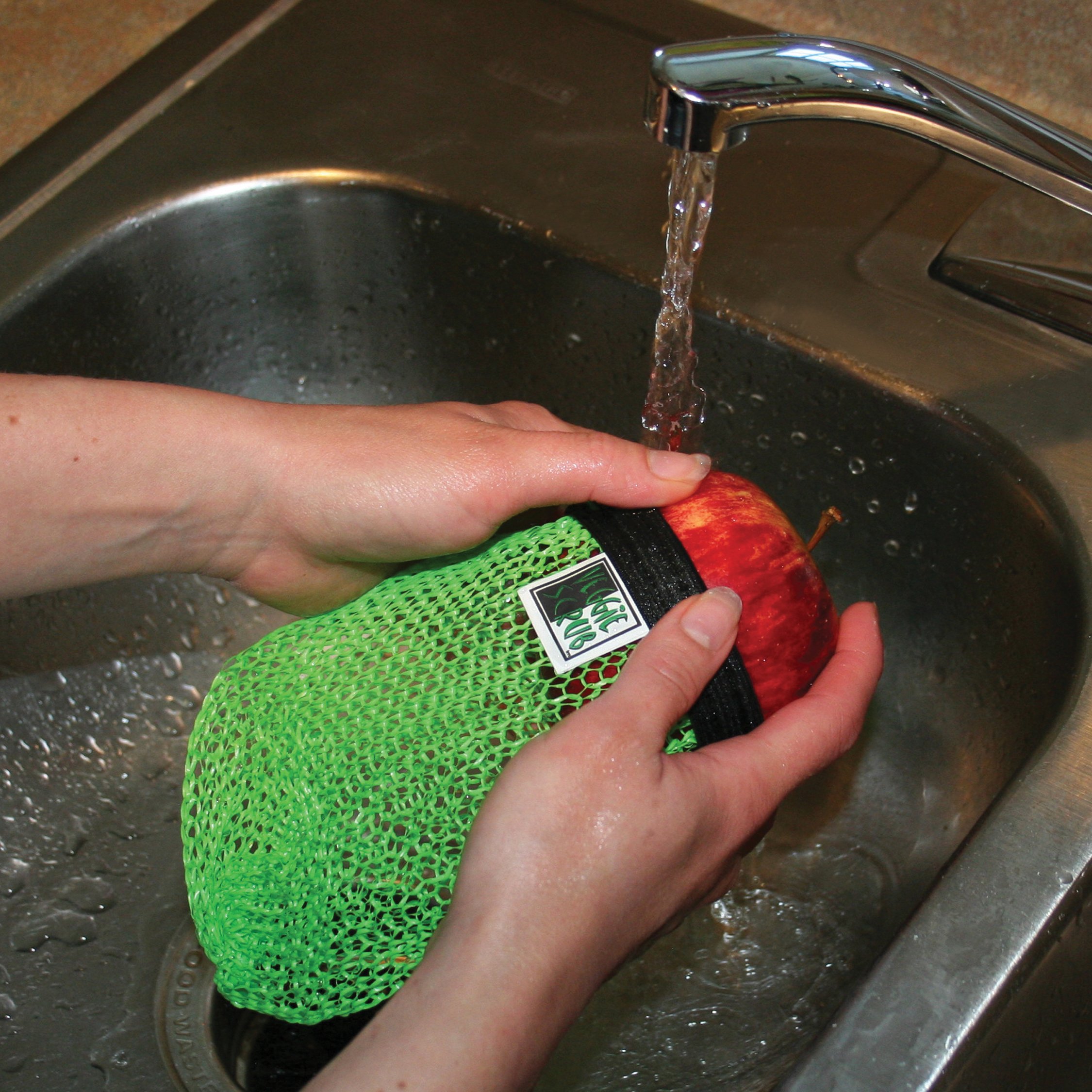Premium HIC Kitchen Veggie Scrub Brush Set of 2 - Natural Fiber Vegetable & Fruit Cleaner for Organic Produce - Perfect for Washing Apples, Potatoes, and Fresh Herbs