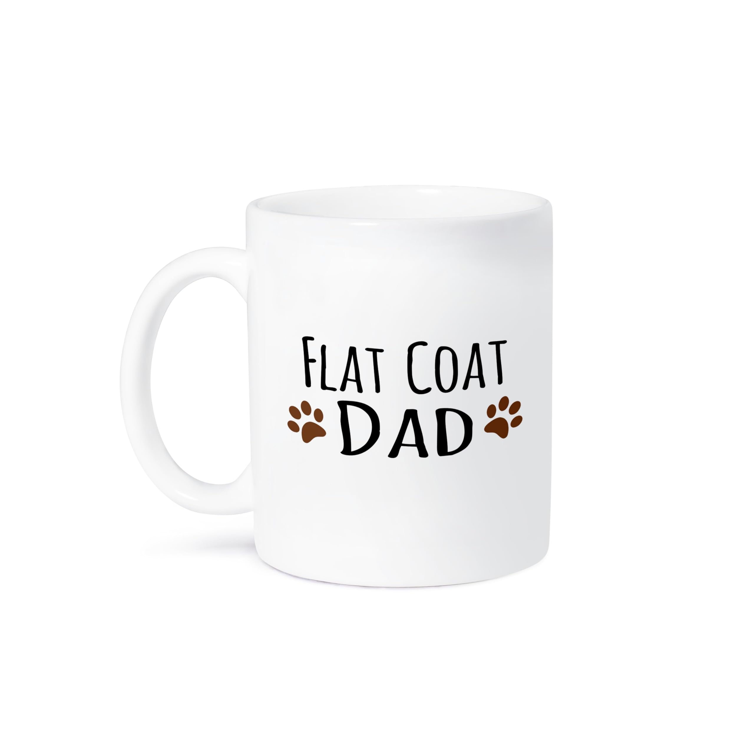 3D Rose Ceramic Coffee Mug for Dog Lovers - 11 oz Funny Flat Coat Dog Dad Gift - Perfect for Tea, Coffee & Hot Drinks at Home or Office