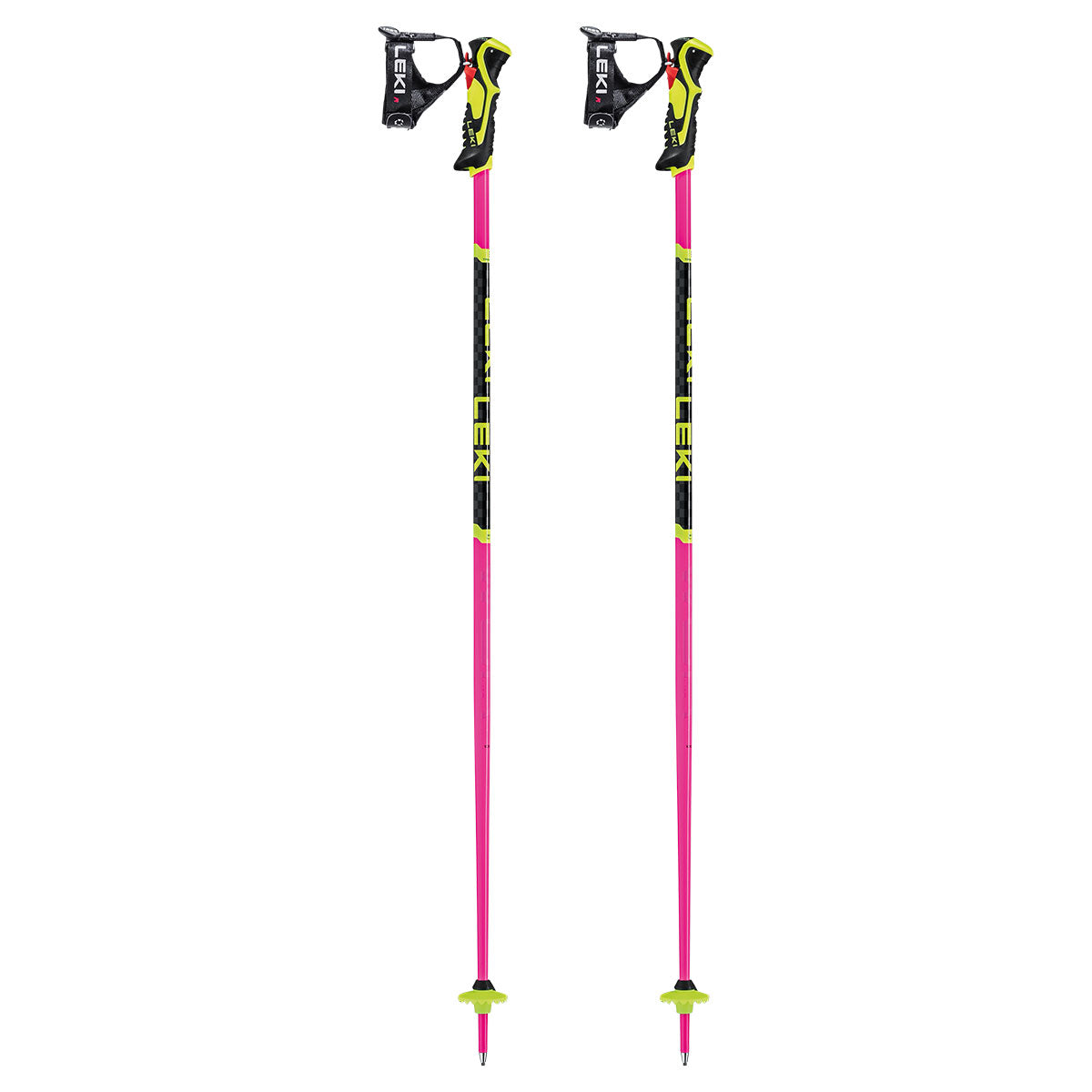 Leki WCR LITE (JR) 3D Adjustable Ski Poles for Kids - Lightweight Aluminum Alloy with Comfortable Grip - Perfect for Downhill Skiing, Snowboarding & Winter Sports