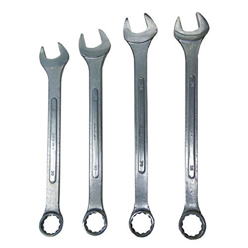 4-Piece Jumbo Combination Wrench Set - CR-V Steel - 30mm 32mm 34mm 36mm - Heavy Duty Automotive & Industrial Tools - Perfect for Mechanics, DIY Repairs, and Construction Work