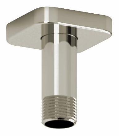 3 Ceiling Mount Shower Arm with Square Escutcheon - Polished Nickel Finish 579PN RIOBEL for Modern Bathroom & Spa Shower Installation