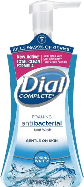 Antibacterial Foaming Hand Wash with Spring Water - 7.5 oz (8 Pack) - Gentle Cleansing for Kitchen, Bathroom & Office Use
