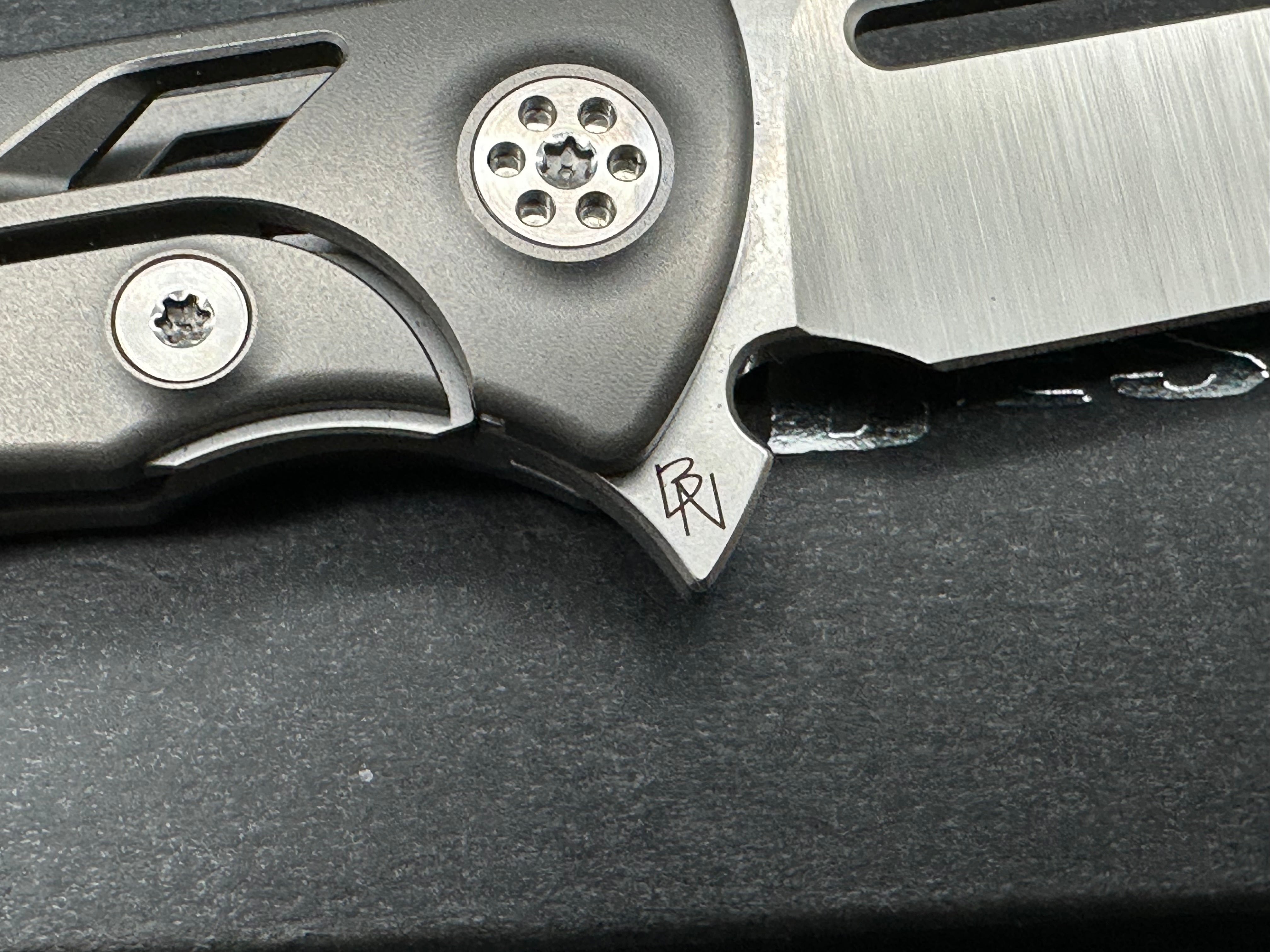Sharp by Design Micro Evo Typhoon Folding Knife - Premium M390 Steel Satin Blade & Bead Blasted Titanium Handles | EDC, Outdoor Survival, Camping, Tactical Gear