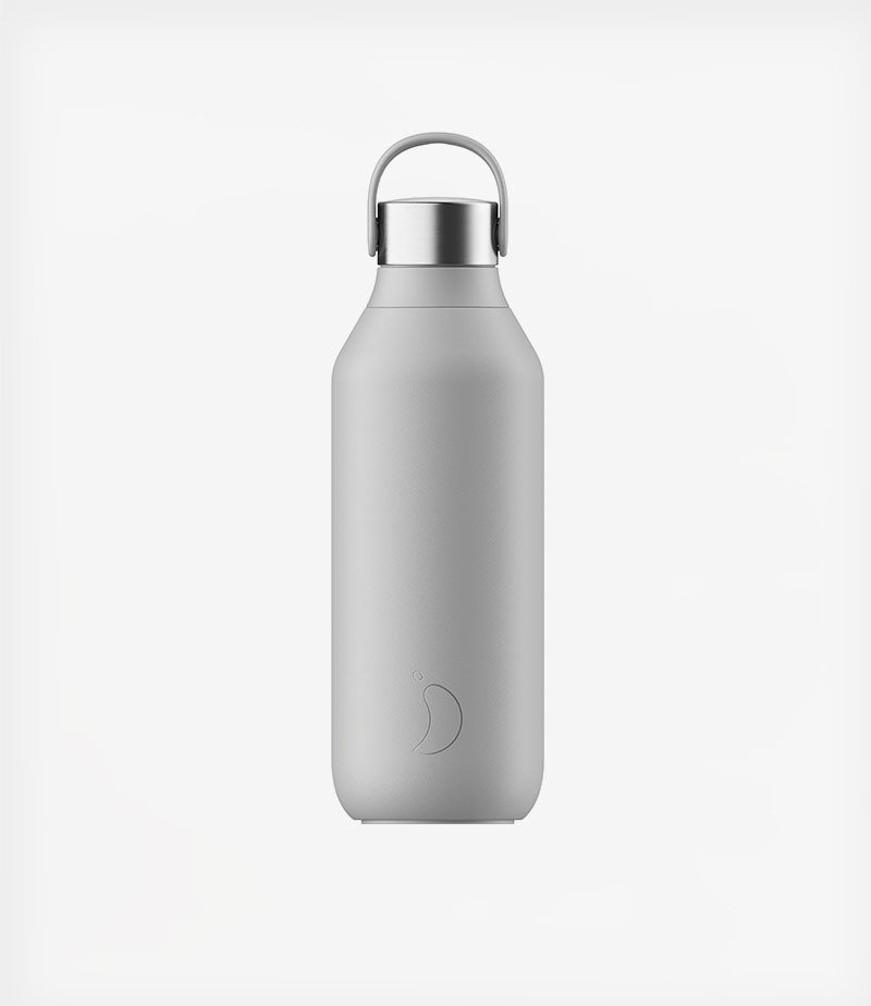 Chilly's Series 2 500ml Insulated Stainless Steel Water Bottle - Granite Grey | Leakproof & BPA-Free | Perfect for Gym, Hiking & Everyday Hydration