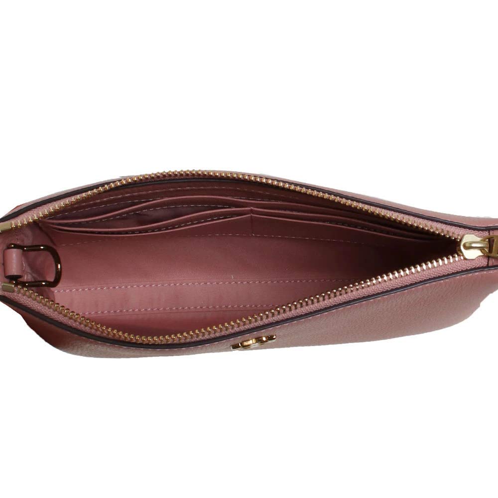 Tory Burch Kira Pebbled Leather Crossbody Wallet for Women - Small Taupe Bag, Perfect for Everyday Use, Travel & Shopping