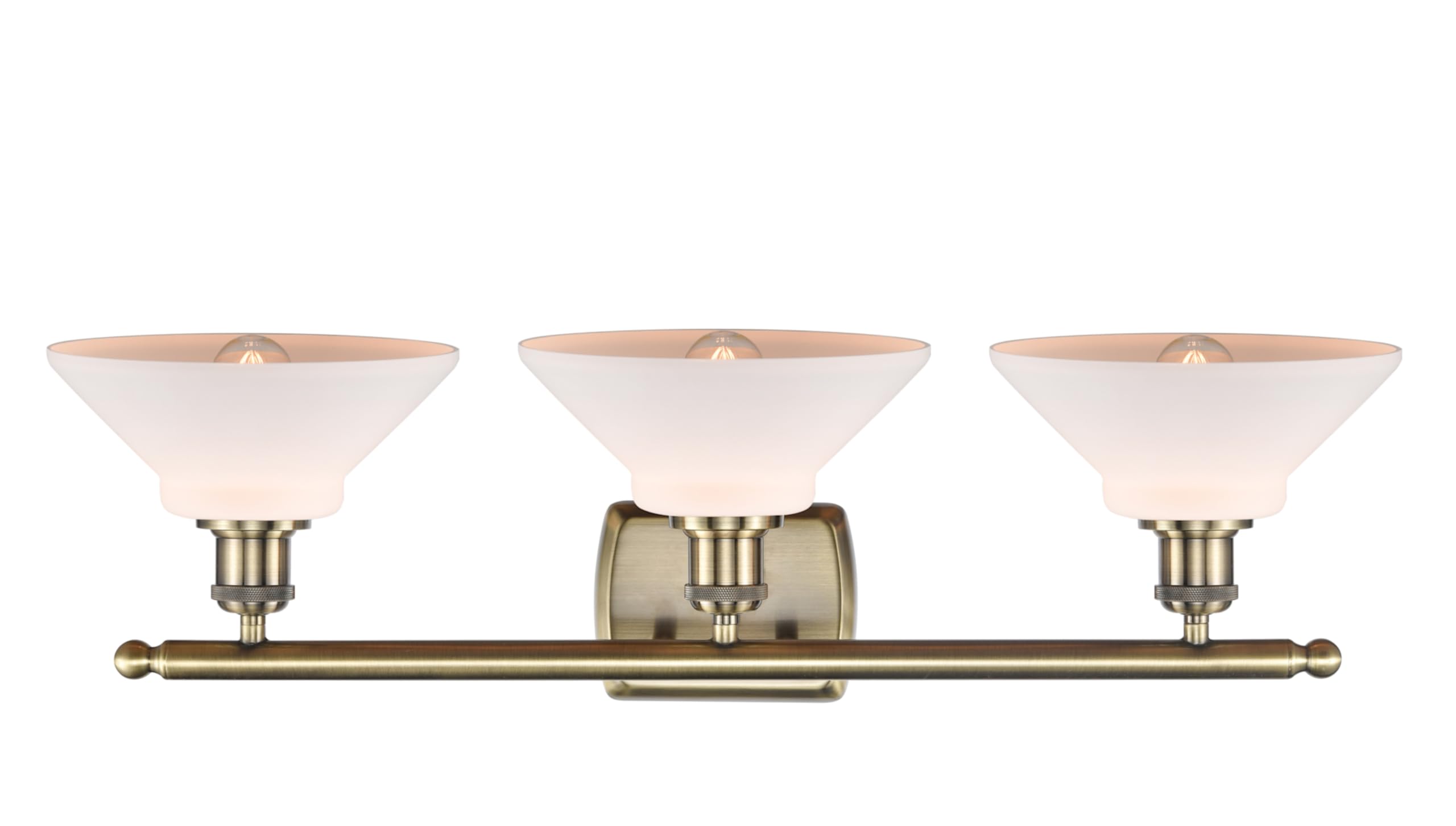Innovations Lighting Orwell 3-Light Bathroom Vanity Light - Modern Brushed Gold Finish, Dimmable LED, Perfect for Bathroom, Powder Room & Dressing Area Makeup Lighting