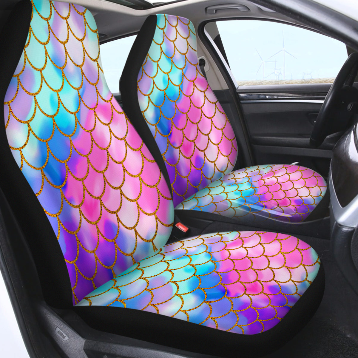 Mermaid Passion Car Seat Cover - Waterproof & Non-Slip Universal Fit for Cars, SUVs, Trucks - Perfect for Beach Trips, Road Travel & Daily Commute