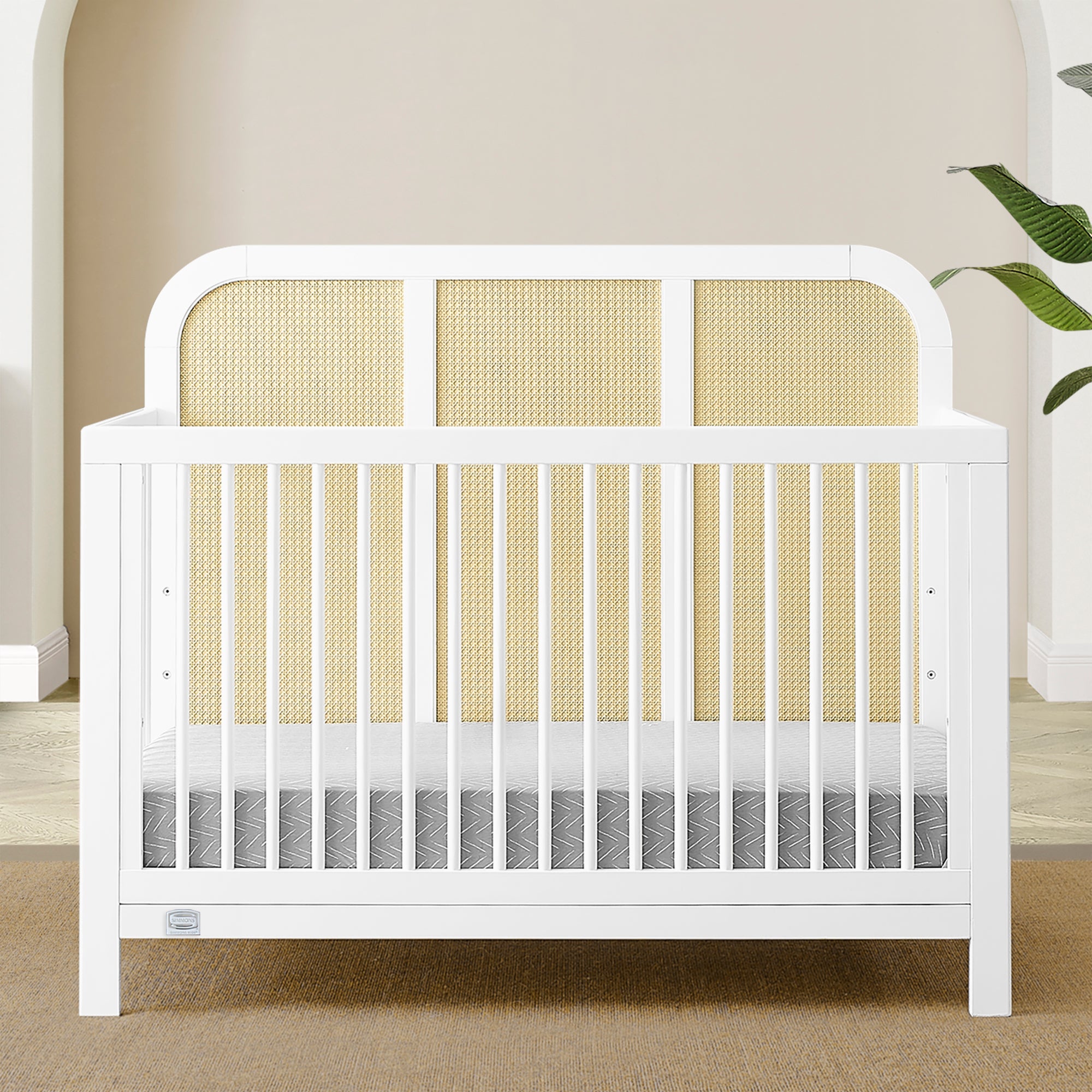 Theo 6-in-1 Convertible Baby Crib - Toddler Bed, Daybed & Full Size Bed | Nursery Furniture for Boys & Girls | Perfect for Newborns to Teens