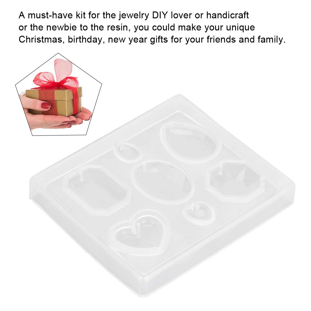 Premium Jewelry Casting Silicone - Clear Faceted Mold for DIY Jewelry Making, Resin Crafts, Rings & Pendants - Perfect for Artisans & Hobbyists