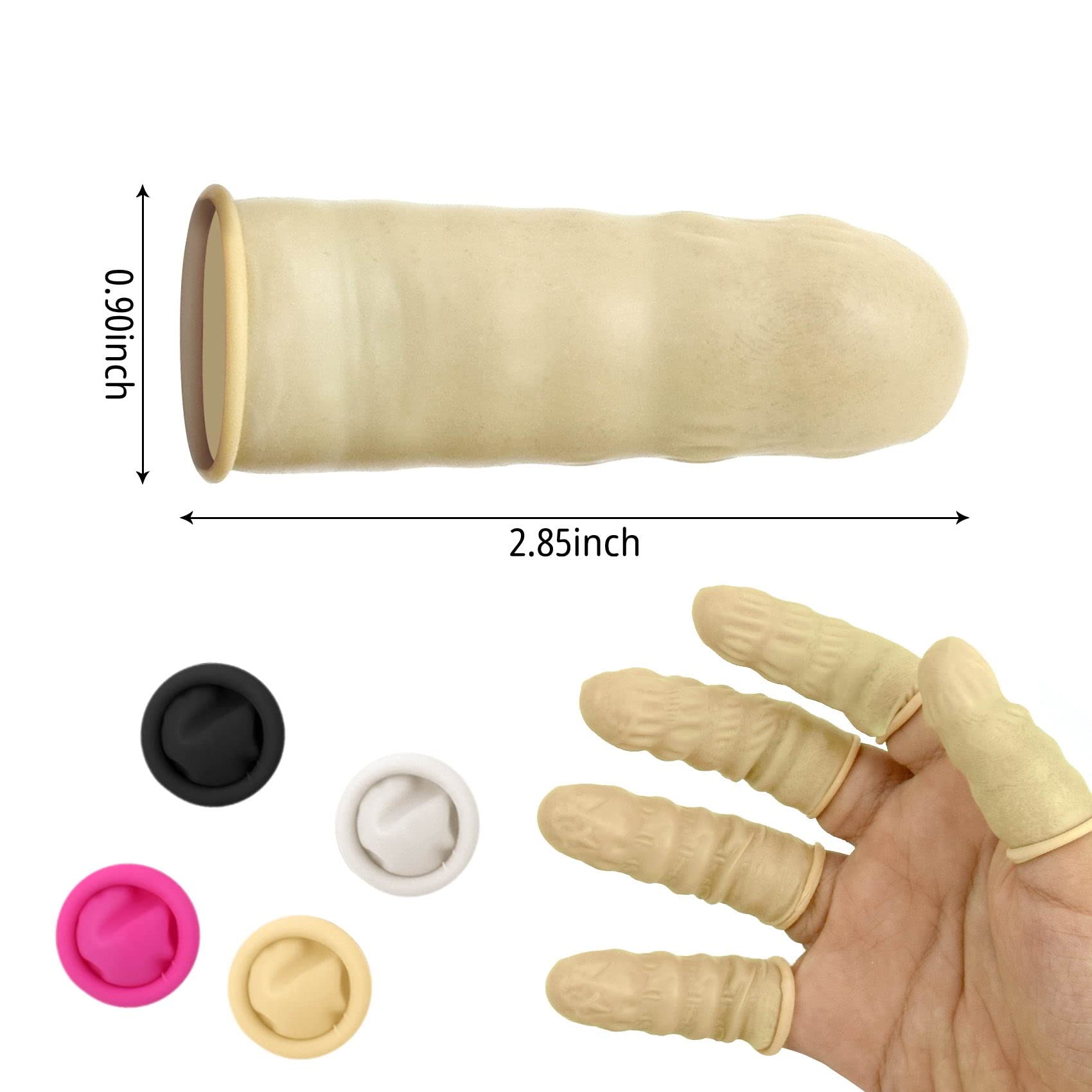 100 Pcs Disposable Latex Finger Cots - Anti-Static Finger Protectors for Medical, Laboratory & Food Handling - Medium Size Pink Rubber Tips to Keep Hands Dry & Clean - Ideal for First Aid, Tattoo Artists & Electronics Work