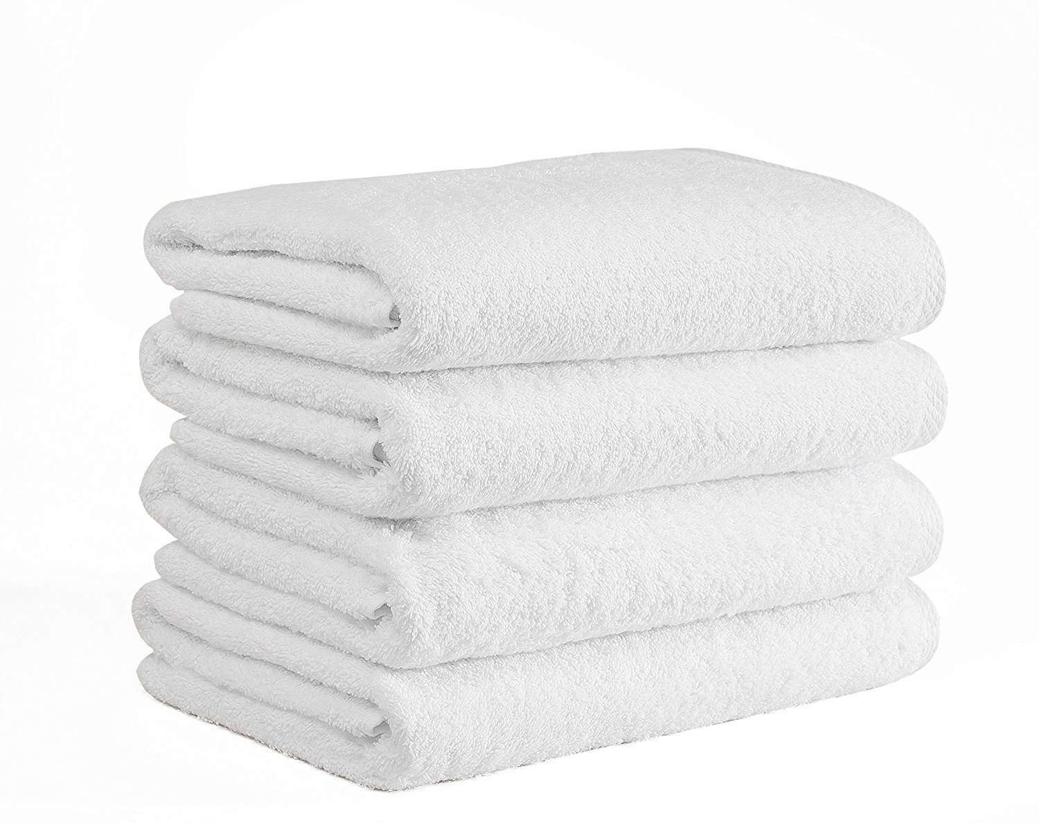 Premium 100% Cotton Turkish Bath Towels - Extra Large 40x87 Inch, Ultra Soft & Absorbent Hotel & Spa Towel Set (Pack of 4, White) - Perfect for Luxury Bathing, Beach Trips & Spa Days