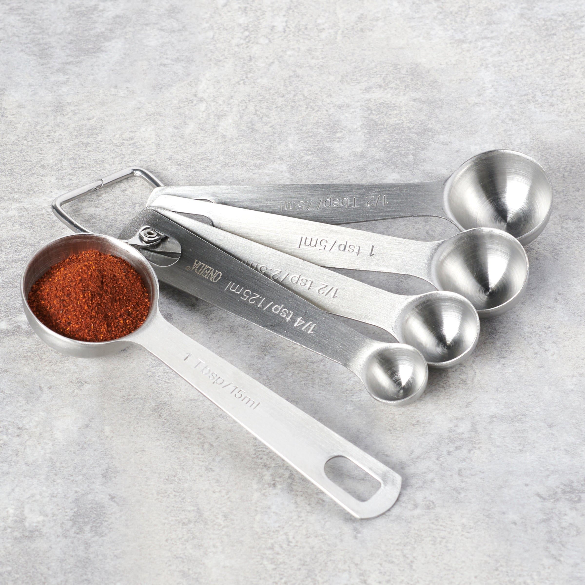 Premium 5-Piece Stainless Steel Measuring Spoons Set - Accurate Kitchen Measuring Tools for Baking, Cooking, and Coffee - Dishwasher Safe