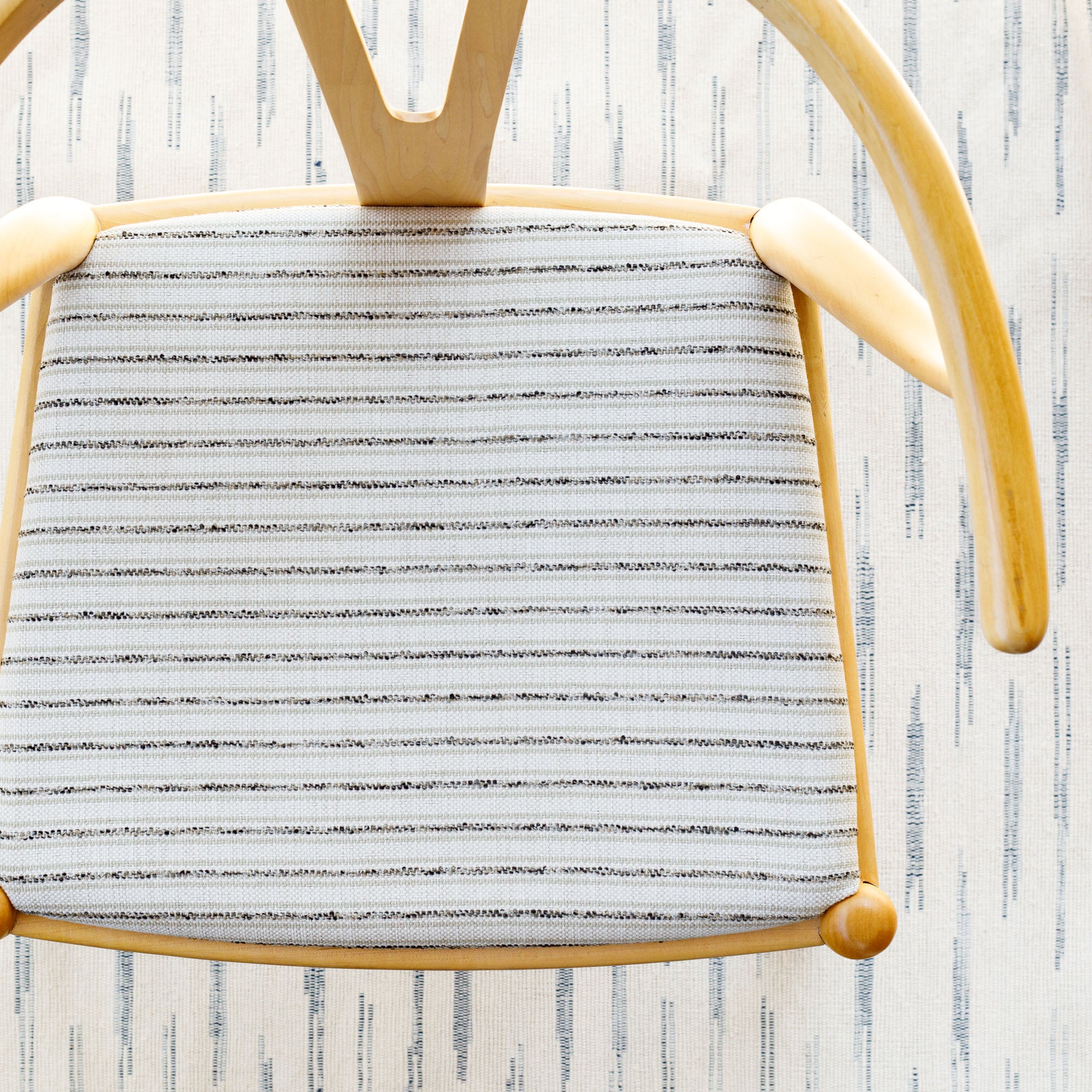 Rodin Stripe Fabric - Natural Cotton Upholstery Material for Sofa, Curtains & Home Decor | Eco-Friendly & Durable Textile for DIY Projects & Crafting