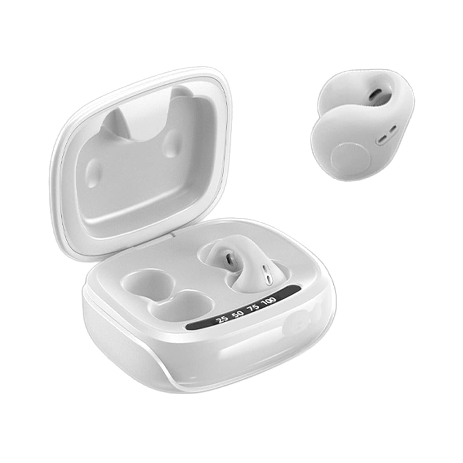 Wireless Clip-On Earbuds - Open Ear Bluetooth Headphones with Bone Conduction Technology for Running, Cycling & Workouts - Sweatproof & Comfortable Sports Earphones