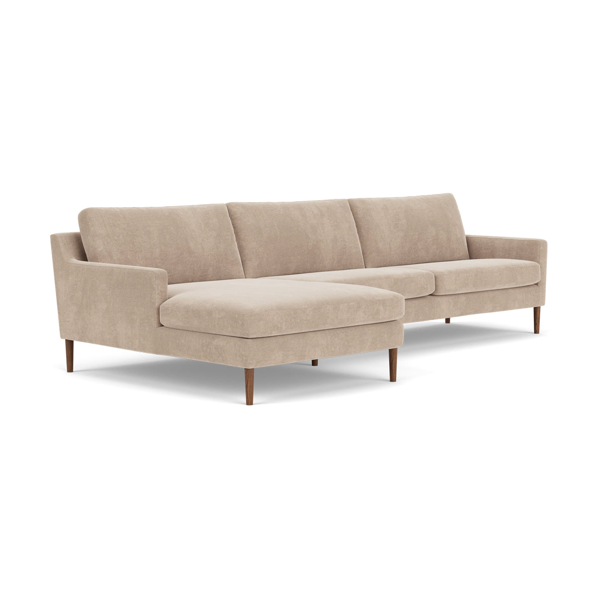 Astha Fabric Left Chaise Sofa - Modern L-Shaped Sectional Couch with Reversible Design for Living Room, Lounge & Home Theater Comfort