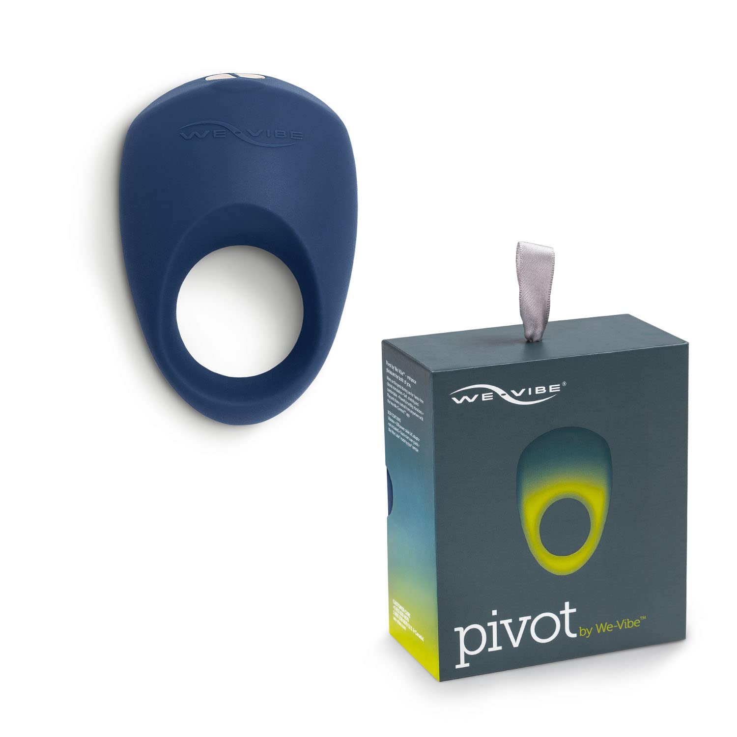 We-Vibe Pivot Vibrating Cock Ring for Men | Rechargeable Penis Ring Enhances Stronger Erections & Pleasure | 10 Vibration Modes with App Control for Couples Play | Long Distance Lover Gift & Romantic Date Night Accessory