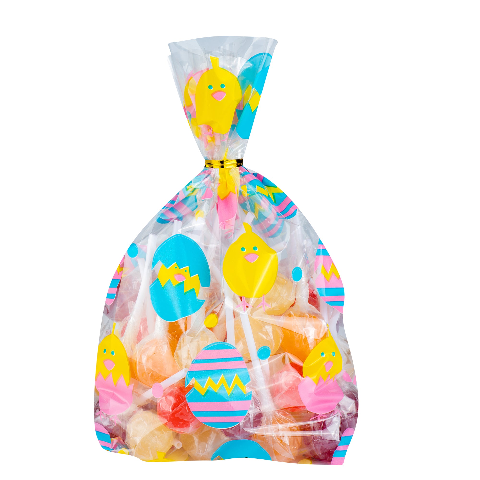 Easter Chick Plastic Candy Bags - Gusseted 5x3x11 Inches - 4000 Count Bulk Pack - Perfect for Easter Treats, Party Favors & Candy Packaging
