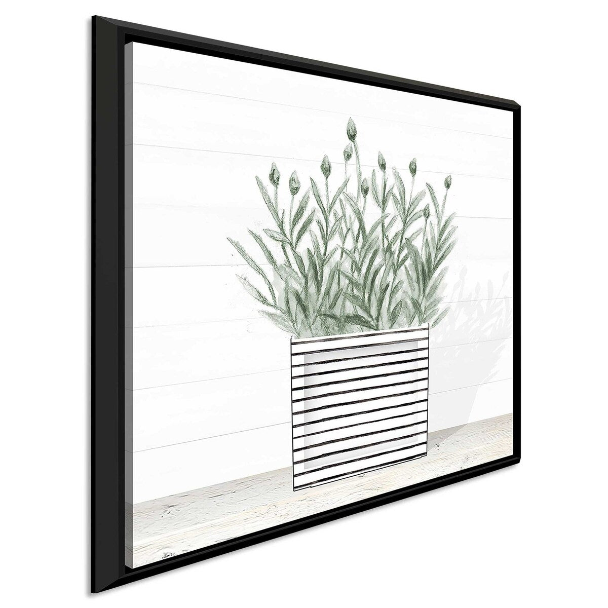 Lavender in Modern Pot III - Floating Canvas Wall Art Print for Home & Office Decor | Perfect for Living Room, Bedroom, or Gift