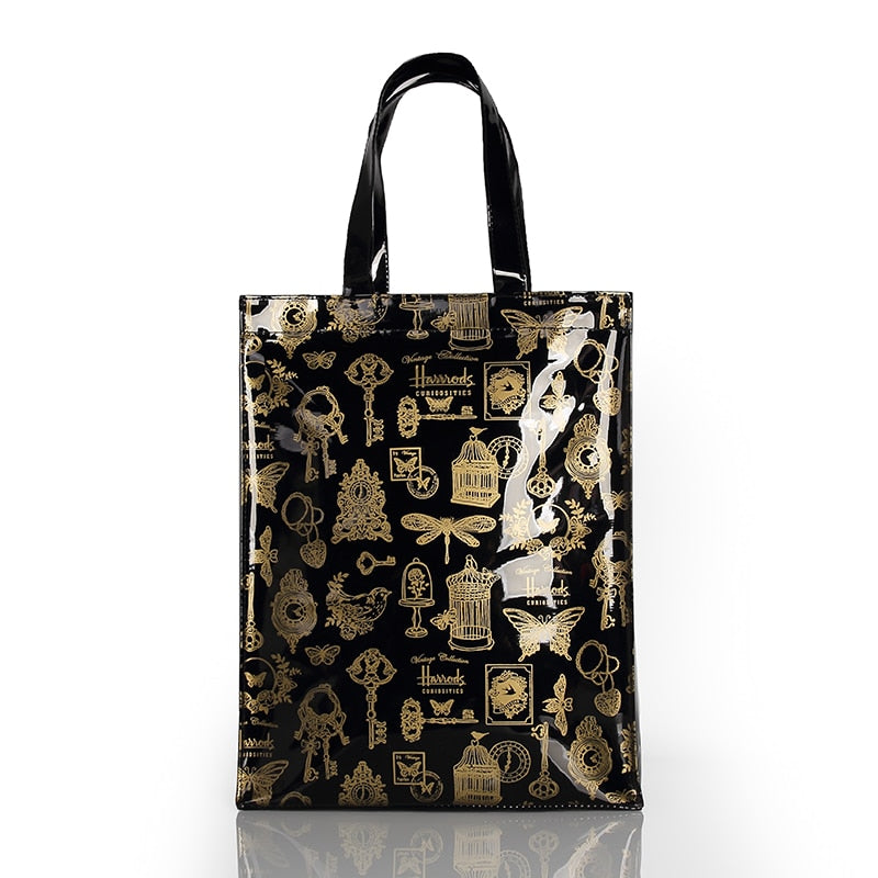 Eco-Friendly Women's Floral Tote Shopping Bag - Reusable Grocery Bag for Beach, Market & Daily Use