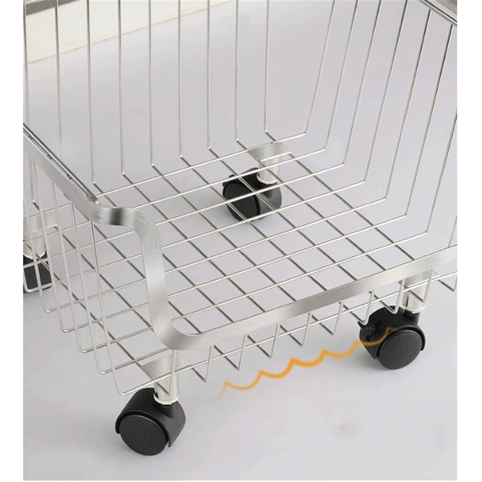 304 Stainless Steel Storage Basket - 1/2 Layer Fruit & Vegetable Organizer for Kitchen, Pantry, Refrigerator - Durable Shelf & Countertop Storage Bin (1 Layer) - Perfect for Fresh Produce Display & Organization in Home, Restaurant, or Market