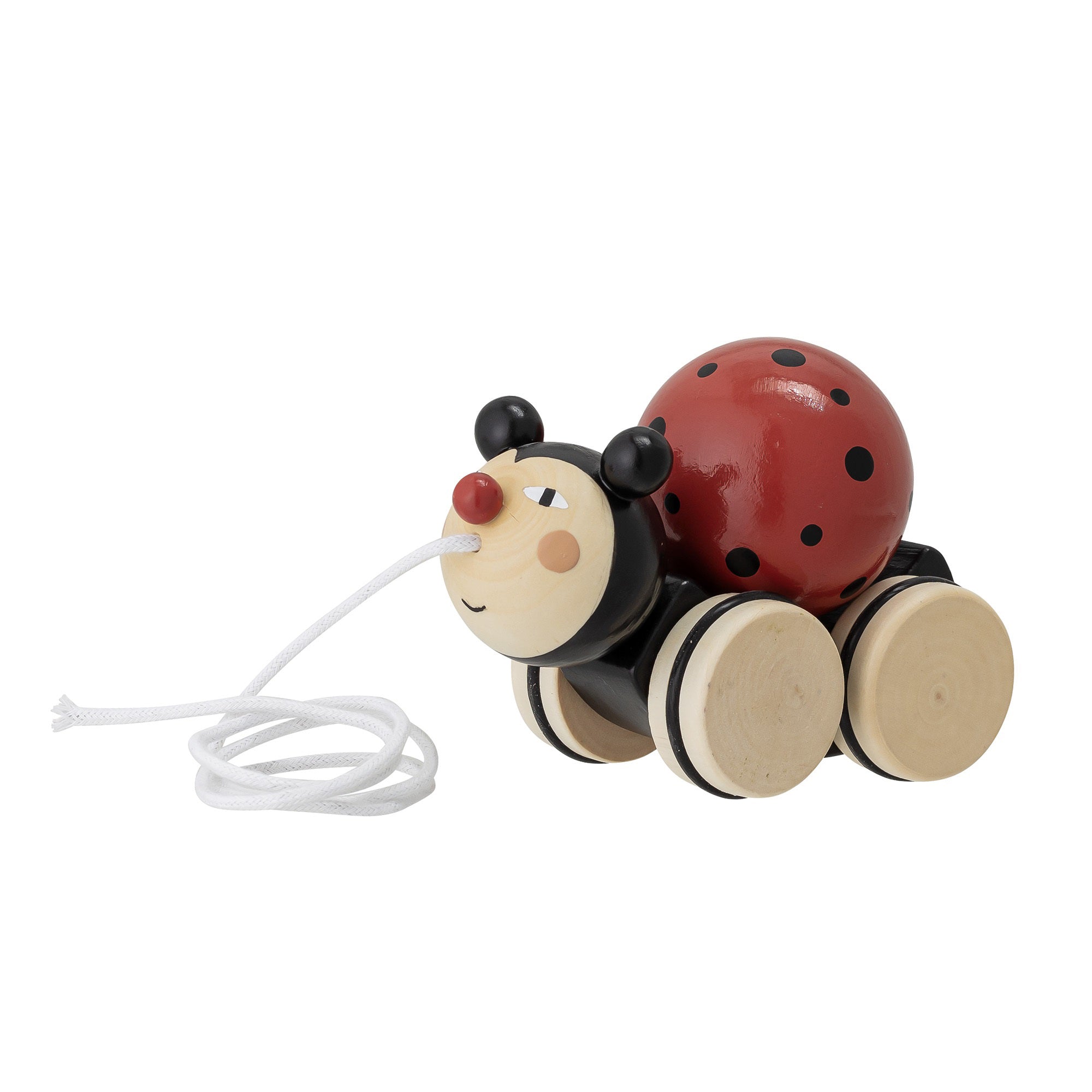 Bloomingville Beetle Pull Along Toy - Wooden Pull Toy for Toddlers & Kids - Fun Educational Crawling Insect Toy for Early Childhood Development - Perfect for Playtime, Learning & Gifts