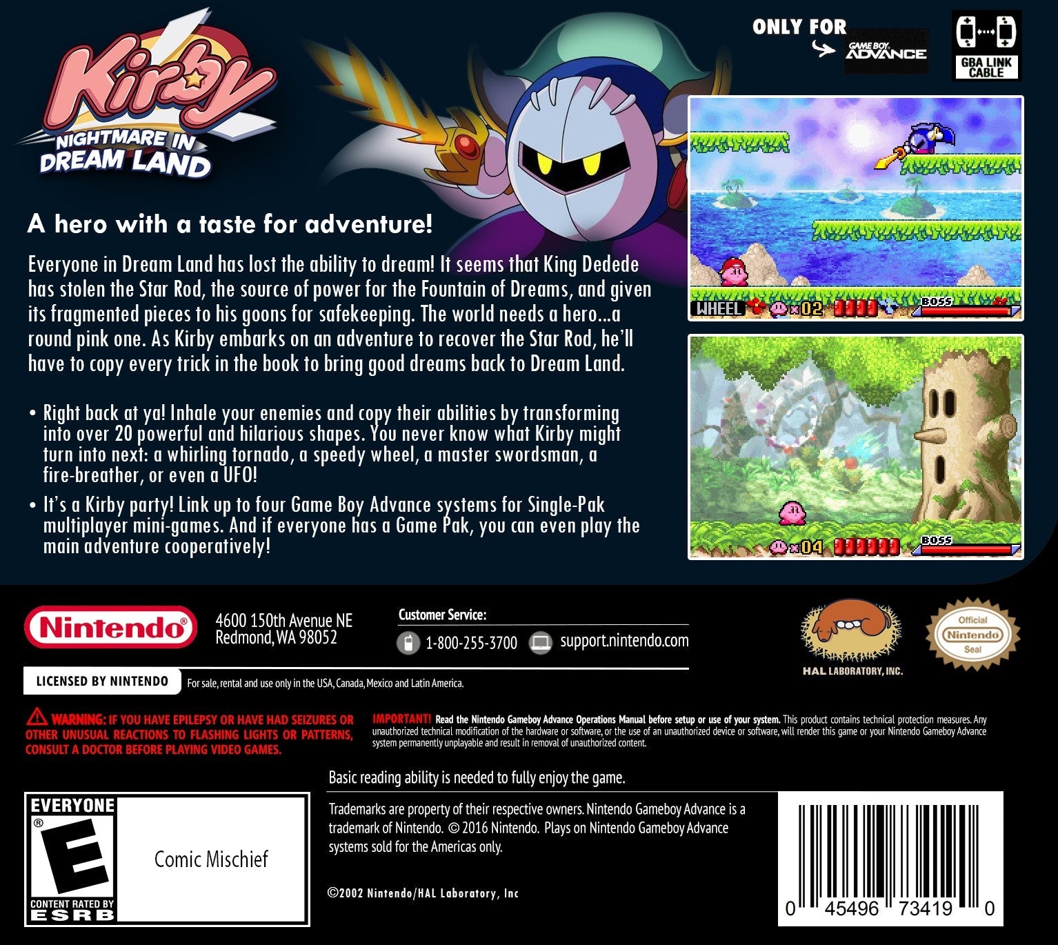 Kirby Nightmare in Dream Land - Classic Nintendo Game Boy Advance Adventure Game | Perfect for Kids & Retro Gaming Fans
