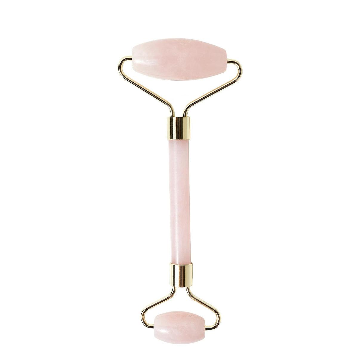 Natural Gemstone Facial Roller for Skin Care - Jade & Rose Quartz Face Massager for Anti-Aging, Puffiness & Lymphatic Drainage | Perfect for Morning Routine, Spa Day & Travel Skincare