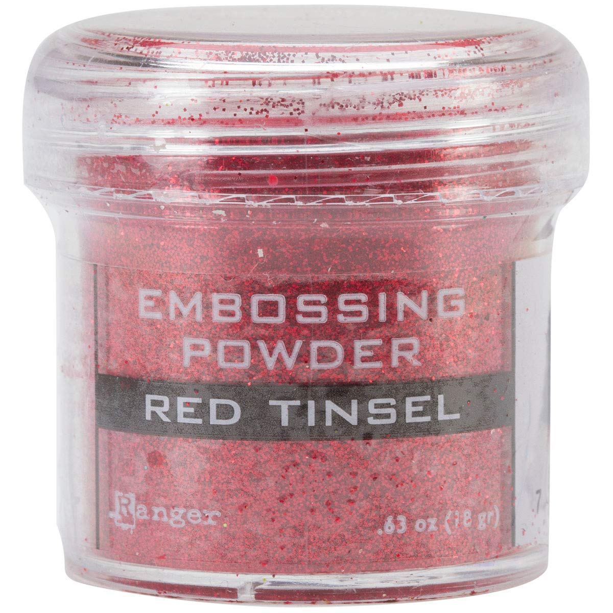 Ranger Red Tinsel Embossing Powder for Card Making, Scrapbooking & DIY Crafts - Heat Activated Decorative Powder for Stamping, Paper Crafts & Holiday Projects