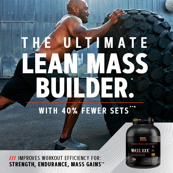 GNC AMP Mass XXX with MyoTOR Protein Powder - Muscle Building & Workout Supplement with BCAA, Creatine - Cookies & Cream Flavor (13 Servings) | Post-Workout Recovery & Strength Training Support