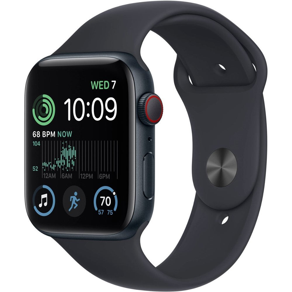 Apple Watch SE 2022 (40mm, GPS + Cellular) - Fully Unlocked Smartwatch with Aluminum Case - Renewed Midnight Black - Perfect for Fitness Tracking, Notifications & Calls on the Go