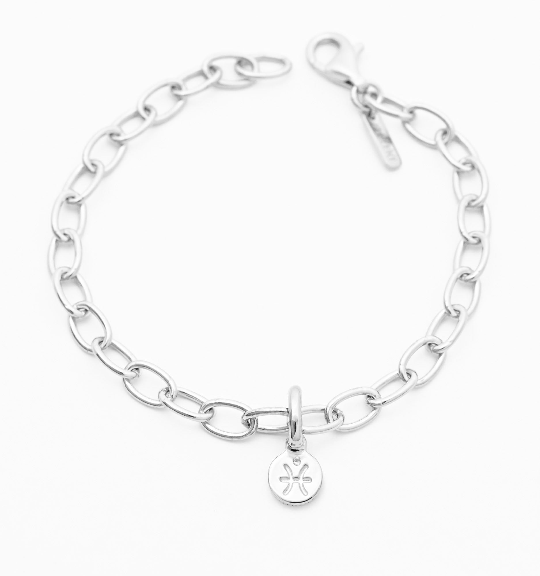 Pisces Zodiac Bracelet for Women - Sterling Silver Adjustable Horoscope Jewelry Gift for Birthday, Anniversary & Everyday Wear