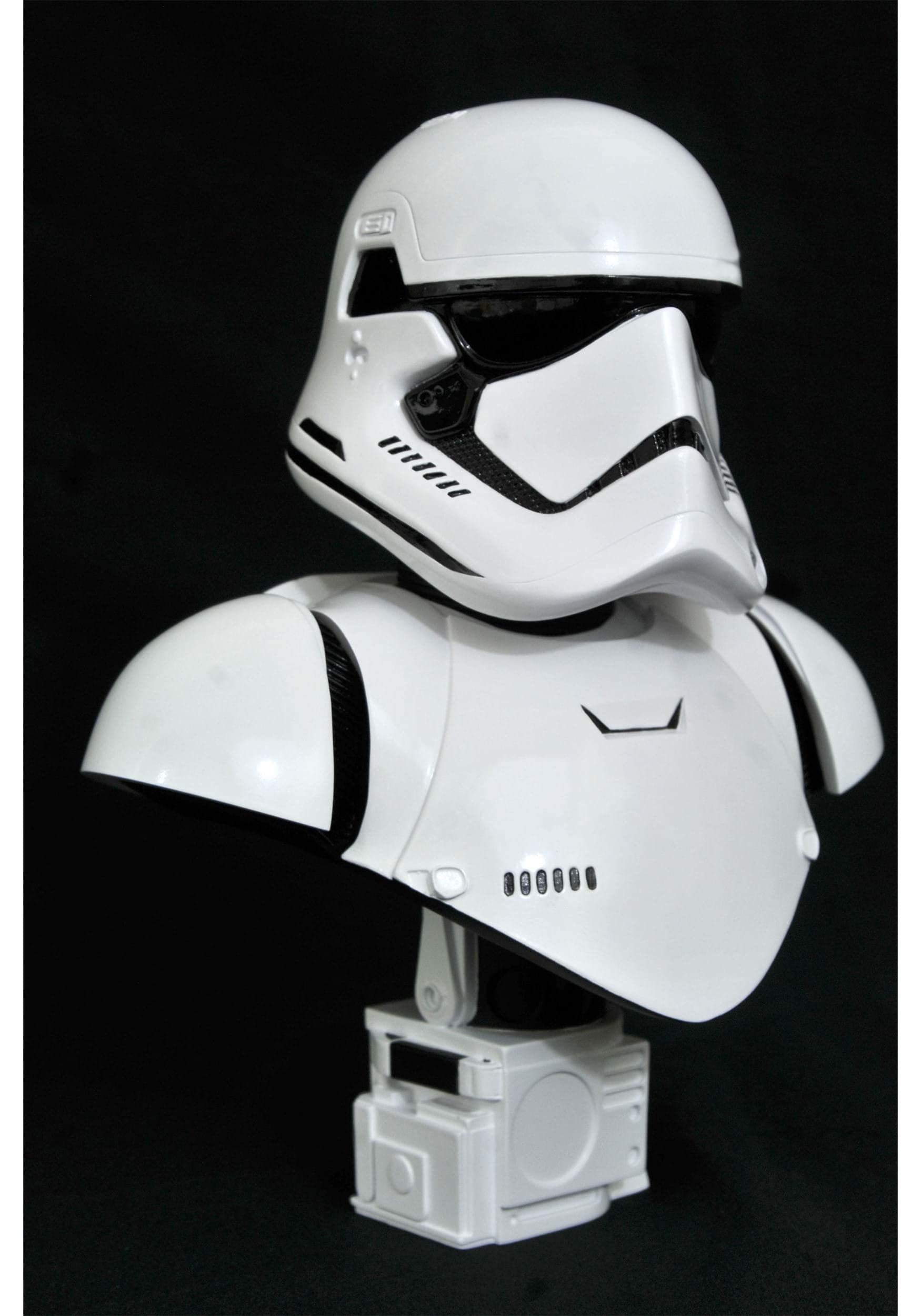 Diamond Select Toys Star Wars: The Force Awakens First Order Trooper Legends 3D Bust 1:2 Scale Collectible Figure – Perfect for Display, Star Wars Fan Collections & Home Decor
