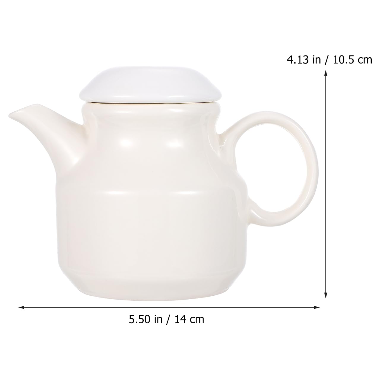 DOITOOL Ceramic Creamer Pitcher with Lid & Ladle - 16oz Milk Jug, Gravy Boat, Vinegar Dispenser - Perfect for Coffee, Tea, Sauces & Condiments - Elegant Kitchen Serving Container with Handle & Saucer