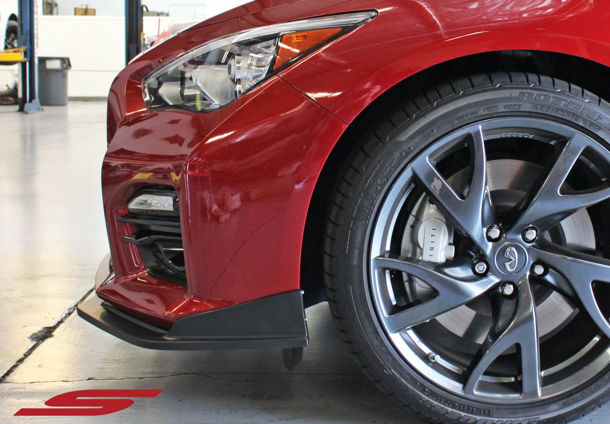 2014-2017 Infiniti Q50 Sport Front Bumper Splitter Lip Spoiler - KB11225 - Enhance Style & Aerodynamics for Sporty Driving